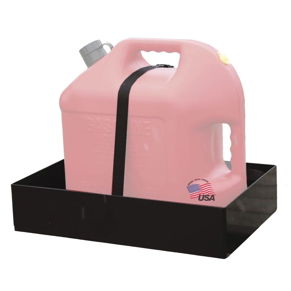 Carbon Steel Gas Container Rack with Nylon Strap, Black K106078