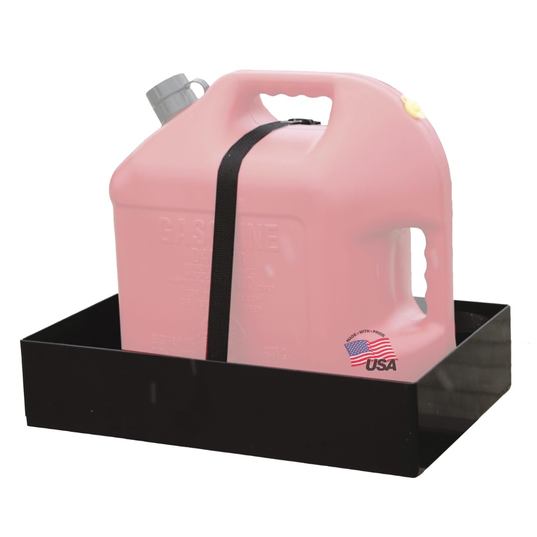 Carbon Steel Gas Container Rack with Nylon Strap, Black K106078