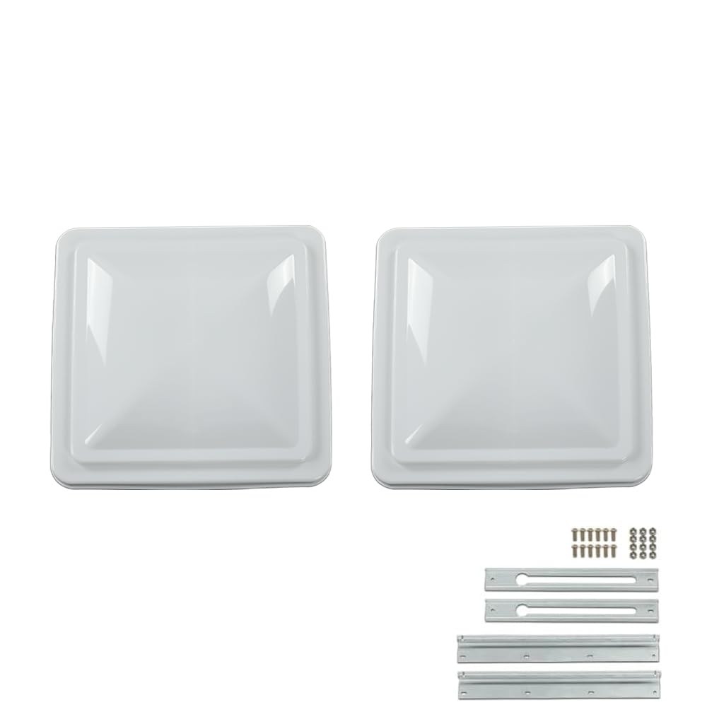 14" x 14" White Roof Vent Cover 2Pc J973835