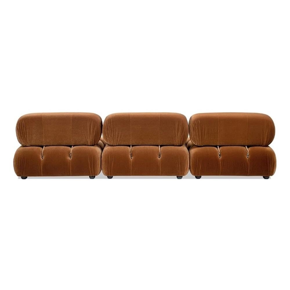 Burnt Orange Velvet 3-Piece Modular Sofa R81526