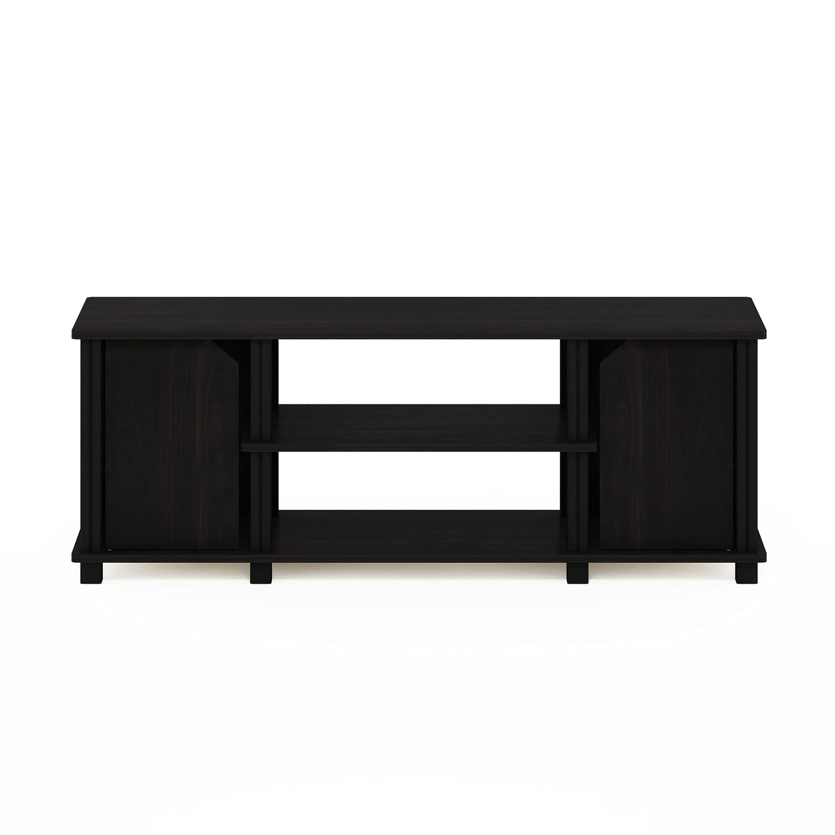 3-Tier Open Shelf TV Stand with Cabinets N202