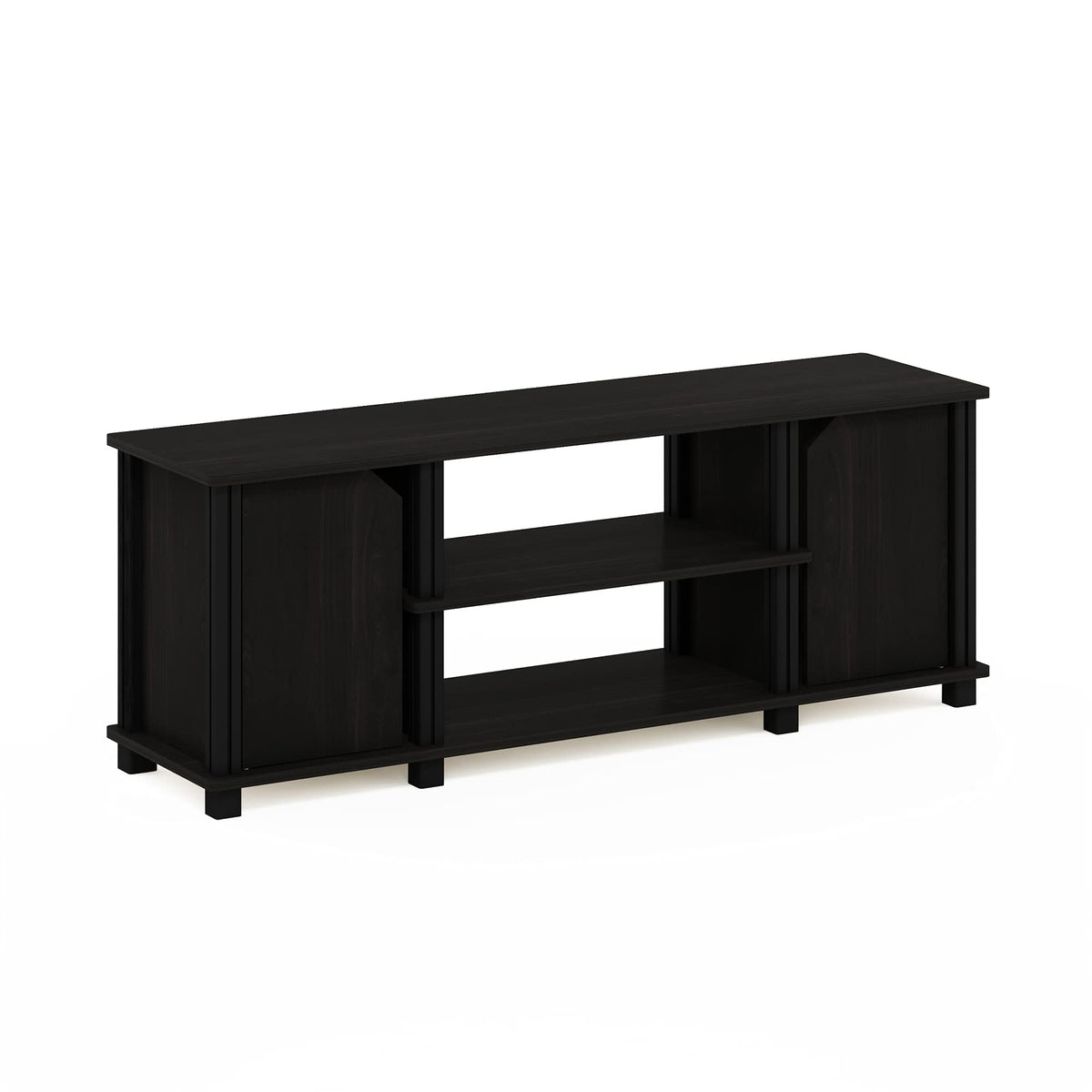 3-Tier Open Shelf TV Stand with Cabinets N202