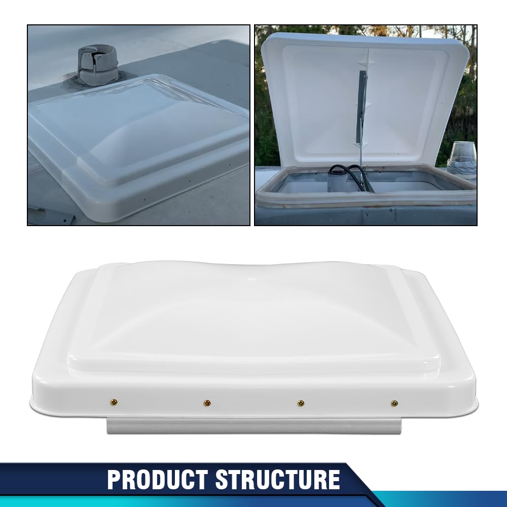 14" x 14" White Roof Vent Cover 2Pc J973835