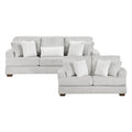 Light Gray Microfiber Upholstered Love Seat L863328