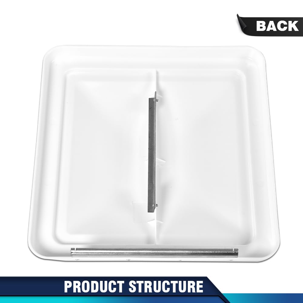 14" x 14" White Roof Vent Cover 2Pc J973835