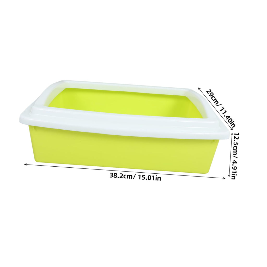 Open Top Cat Litter Box with Frame Semi-Enclosed U5347
