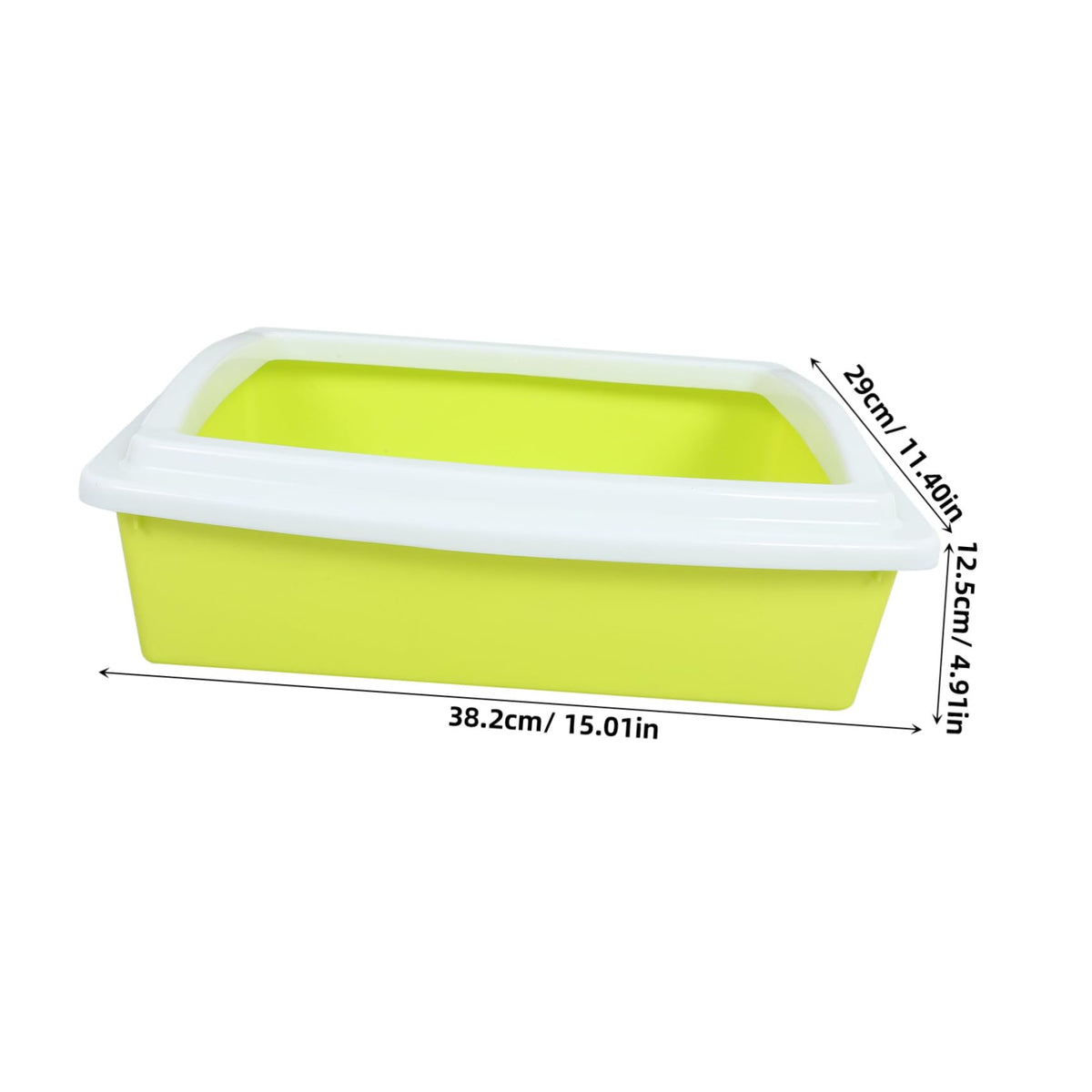 Open Top Cat Litter Box with Frame Semi-Enclosed U5347