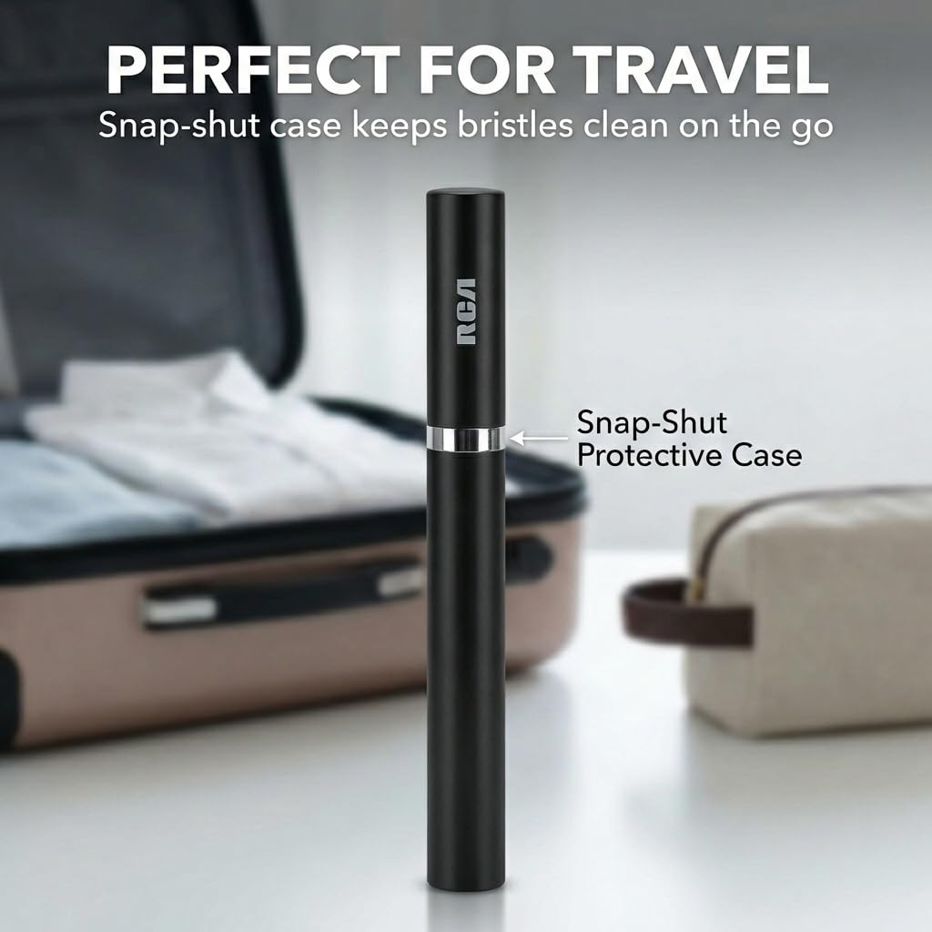 Black Battery Powered Electric Toothbrush with Extra Brush Head S4009