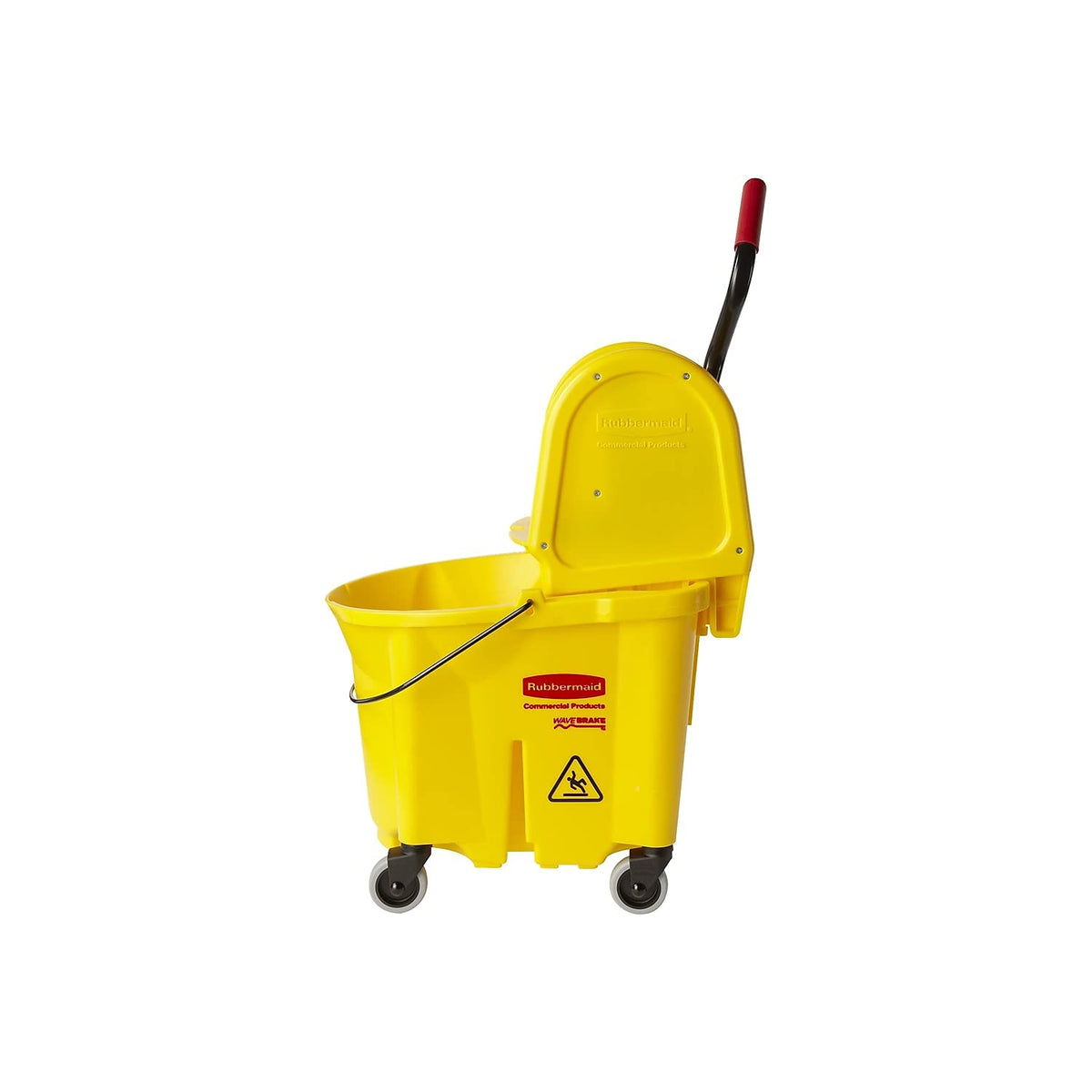 31 QT Tandem Mop Bucket and Wringer Combo on Wheels, Yellow U6353