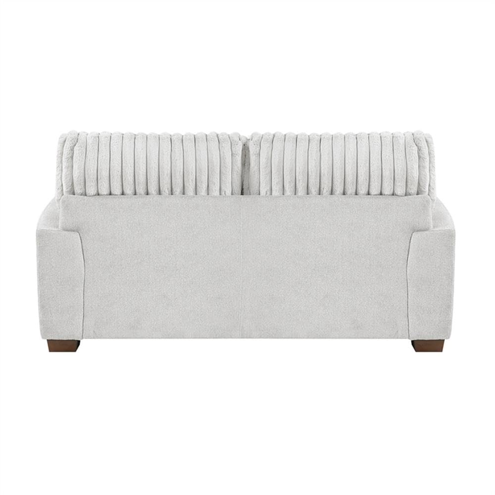 Light Gray Microfiber Upholstered Love Seat L863328