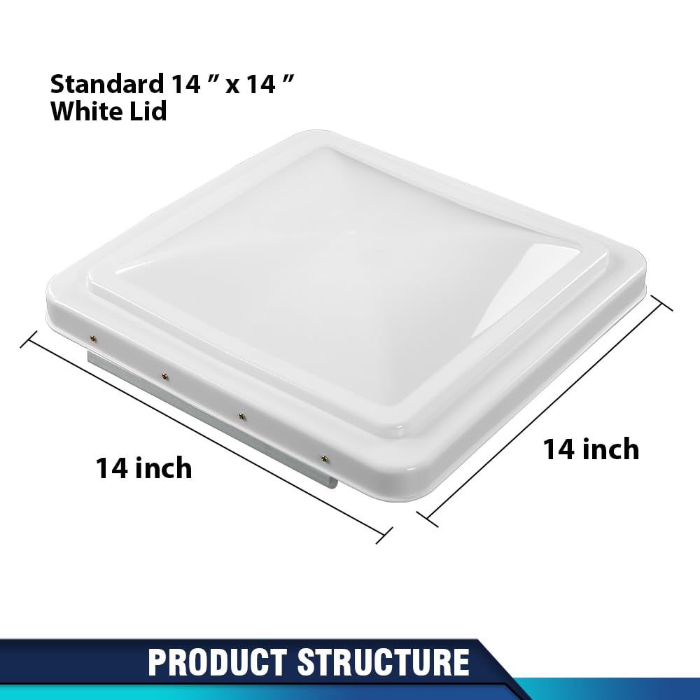 14" x 14" White Roof Vent Cover 2Pc J973835