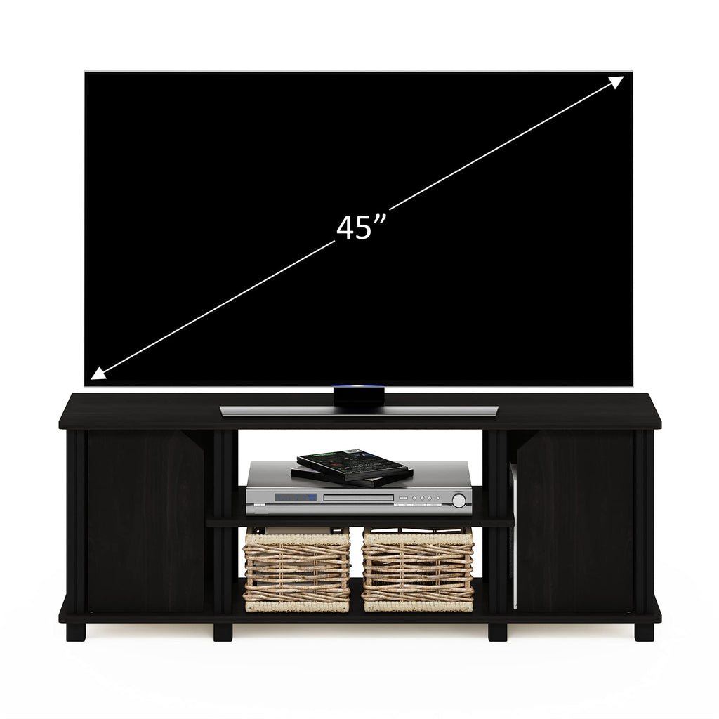3-Tier Open Shelf TV Stand with Cabinets N202