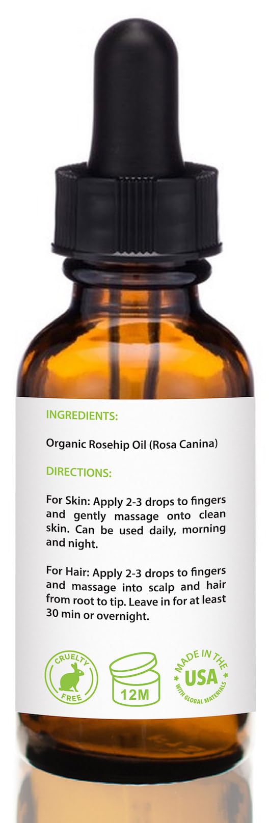 Cold Pressed Rosehip Seed Oil 1 Oz K28229
