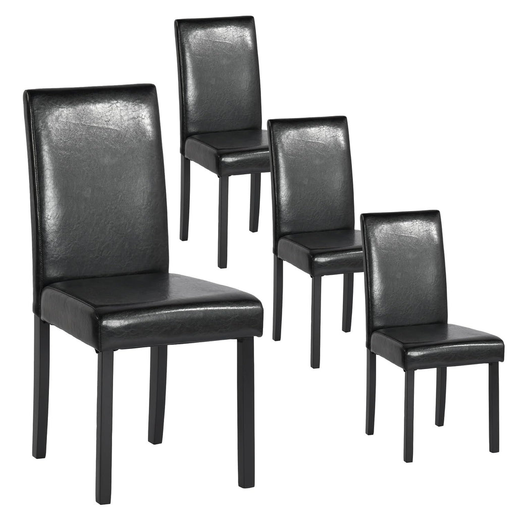 Upholstered PU Leather Dining Chairs Set of 4 X281977