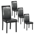 Upholstered PU Leather Dining Chairs Set of 4 X281977
