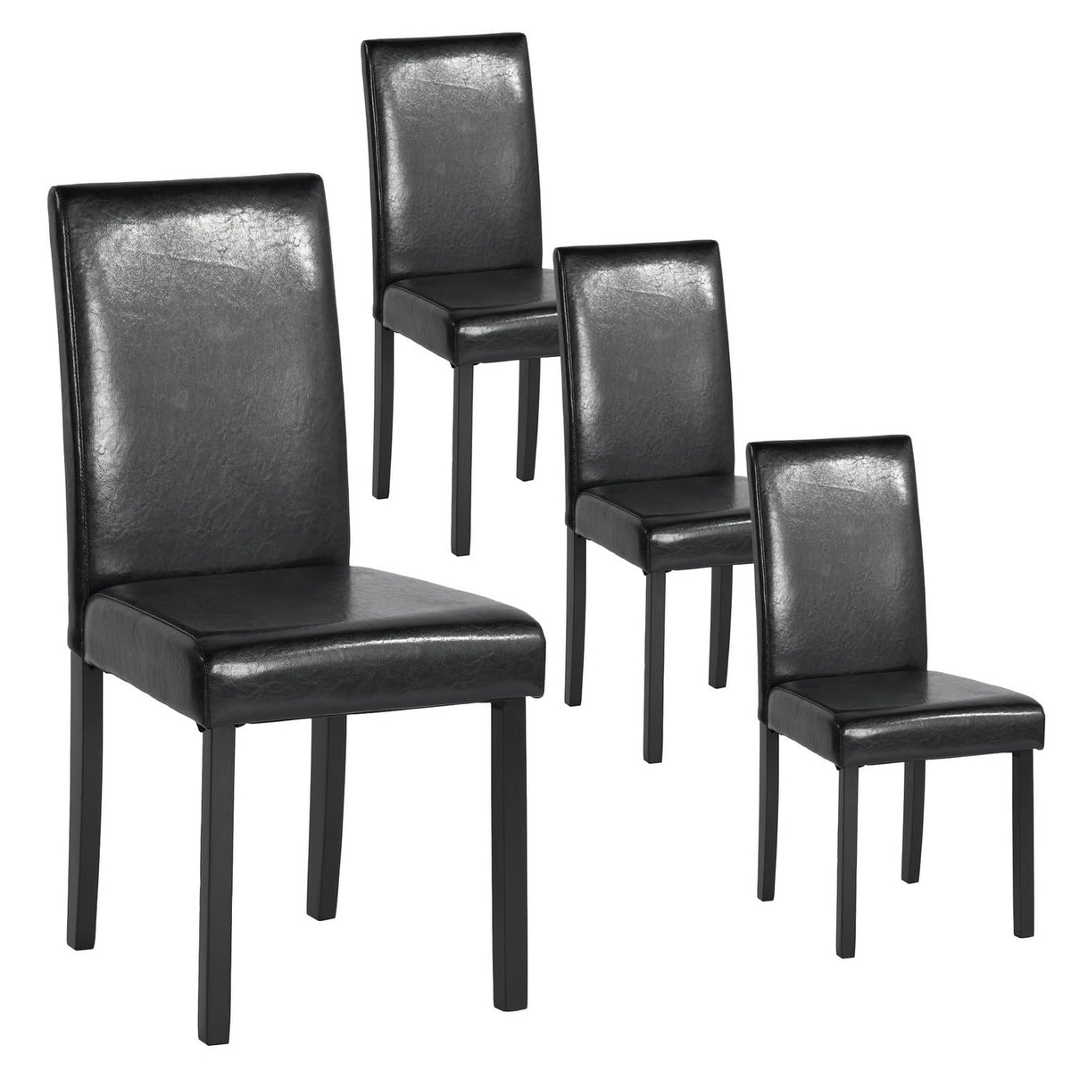Upholstered PU Leather Dining Chairs Set of 4 X281977
