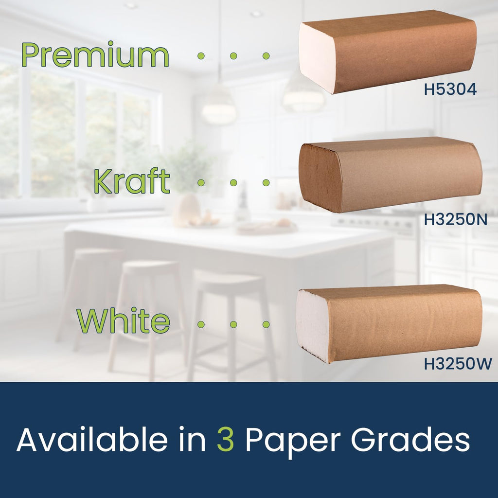 Multifold Paper Towels, White, 4,000 Sheets/Case H834