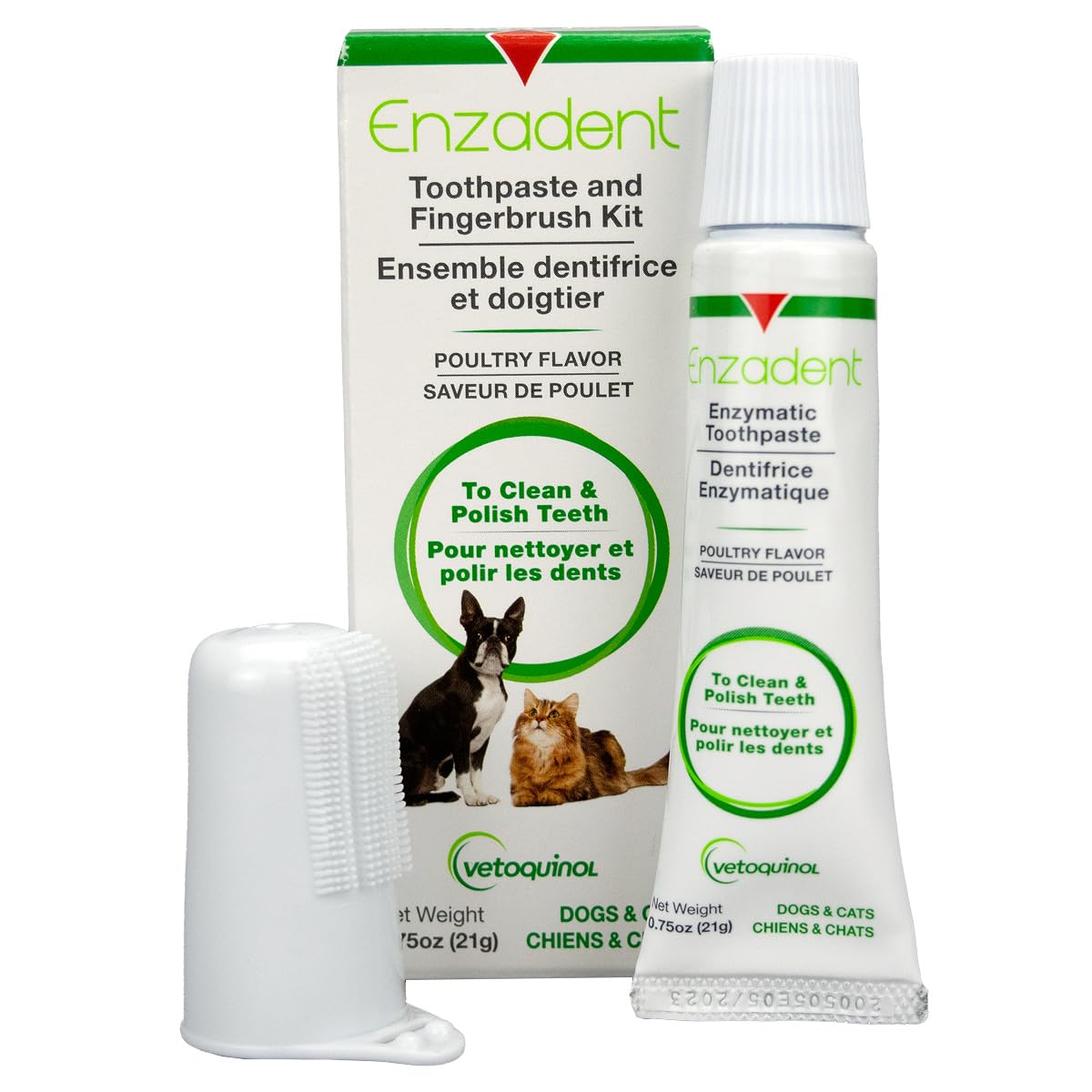 Enzymatic Toothpaste Kit + Fingerbrush, Poultry Flavor L8628