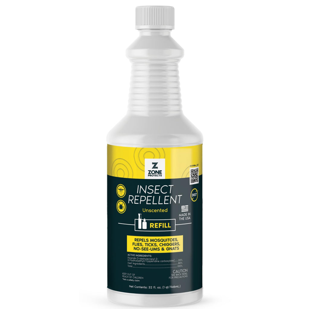 Picaridin Insect Repellent Refill, 32oz, 12-Hour DEET-Free Unscented Spray K80714