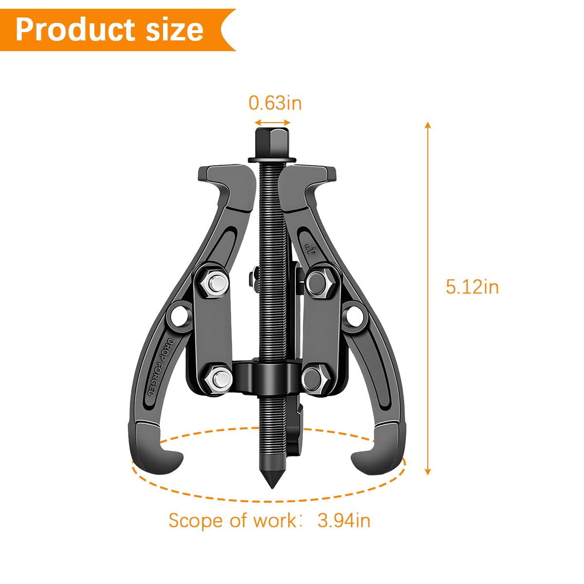 6 Inch Inner Bearing Puller with Reversible Jaws E13612