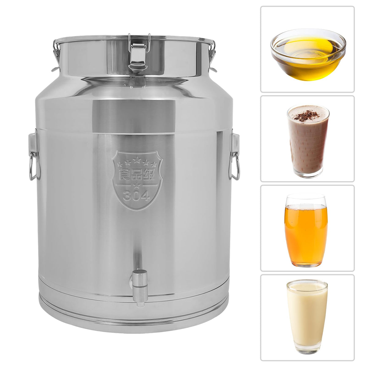 304 Stainless Steel Milk Can with Spigot G690