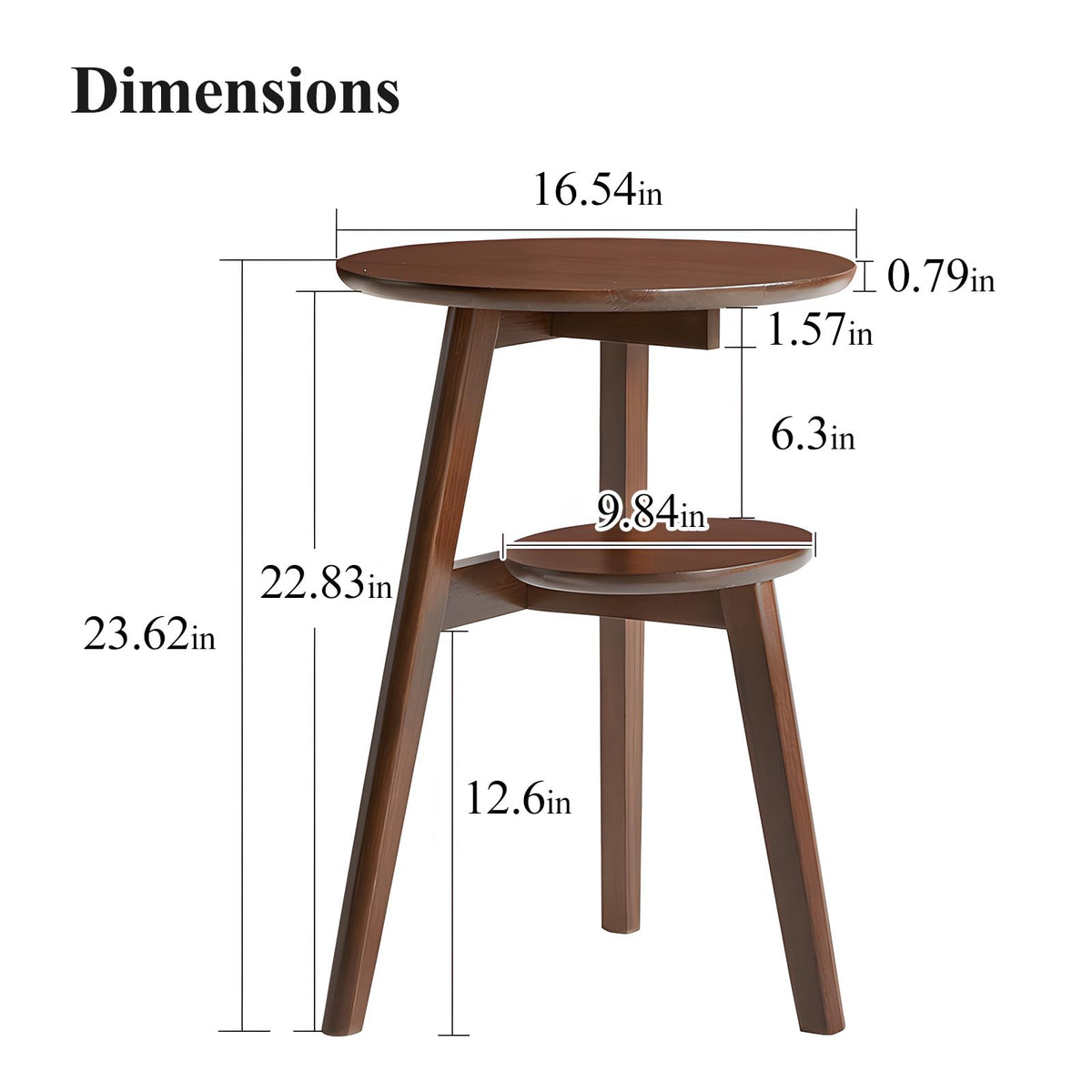 2-Tier Round Side Table J70322