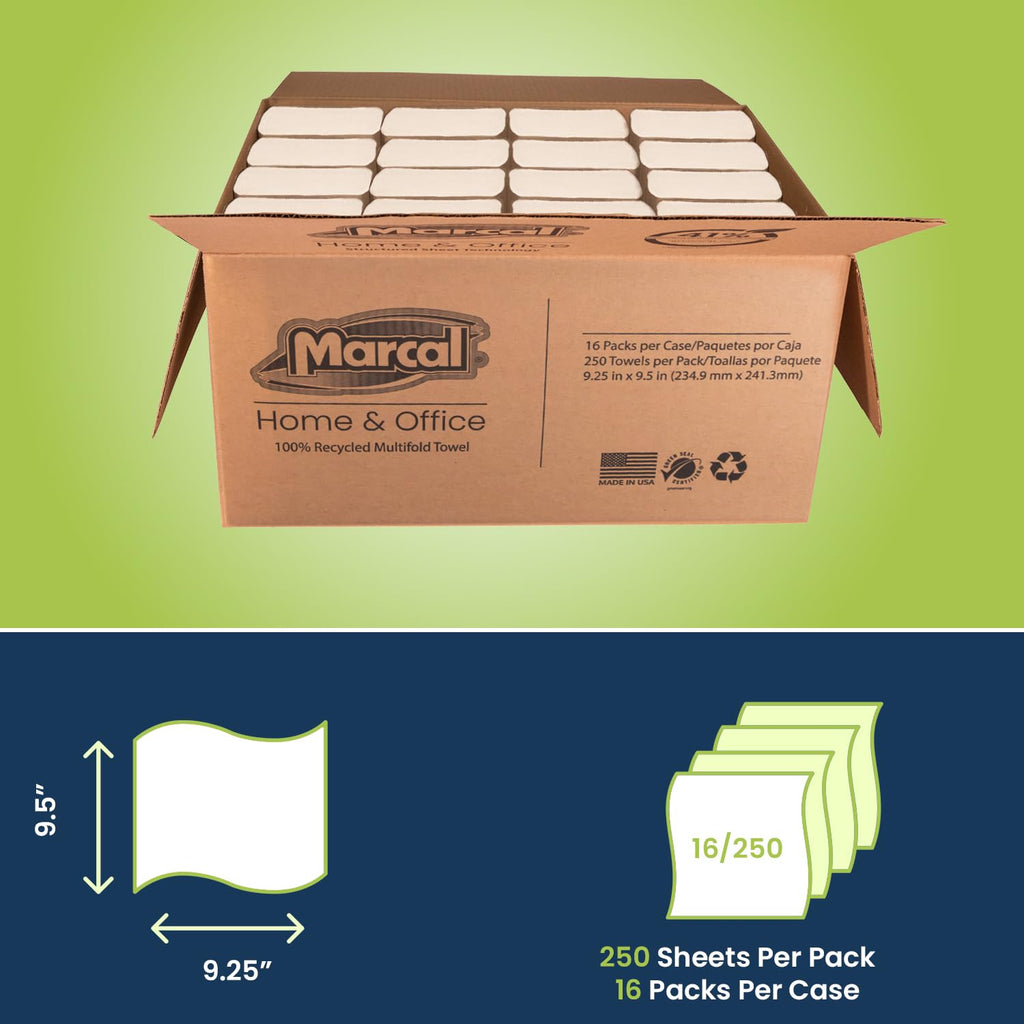 Multifold Paper Towels, White, 4,000 Sheets/Case H834