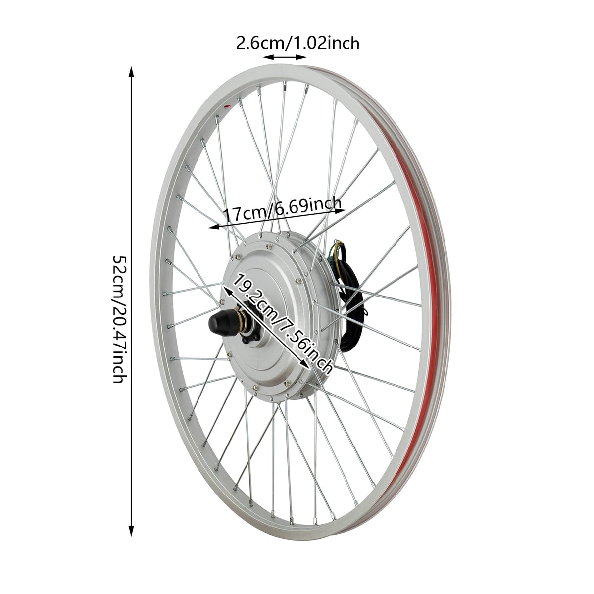 36V 750W Front Brushless Motor Electric Bicycle Conversion Kit S324222