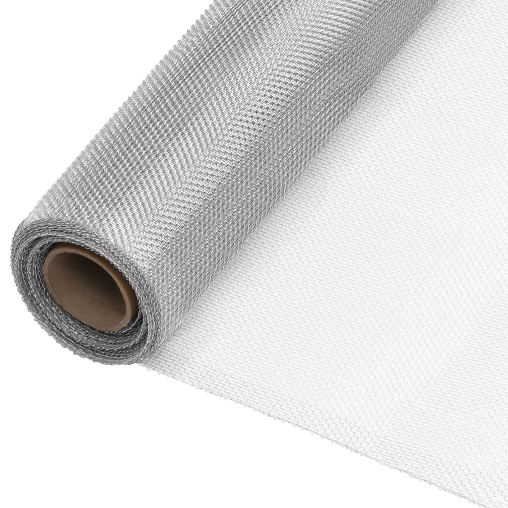 Aluminum Mesh Screen 44.1" x 196.9" Silver B38310