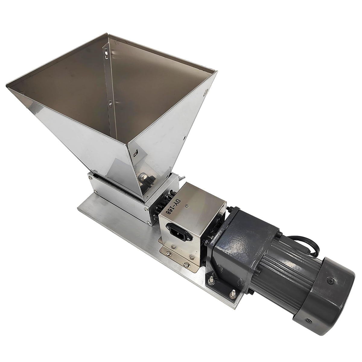 110V 60W 75RPM Stainless Steel Grain Mill with 4 Hopper and 2 Rollers B178