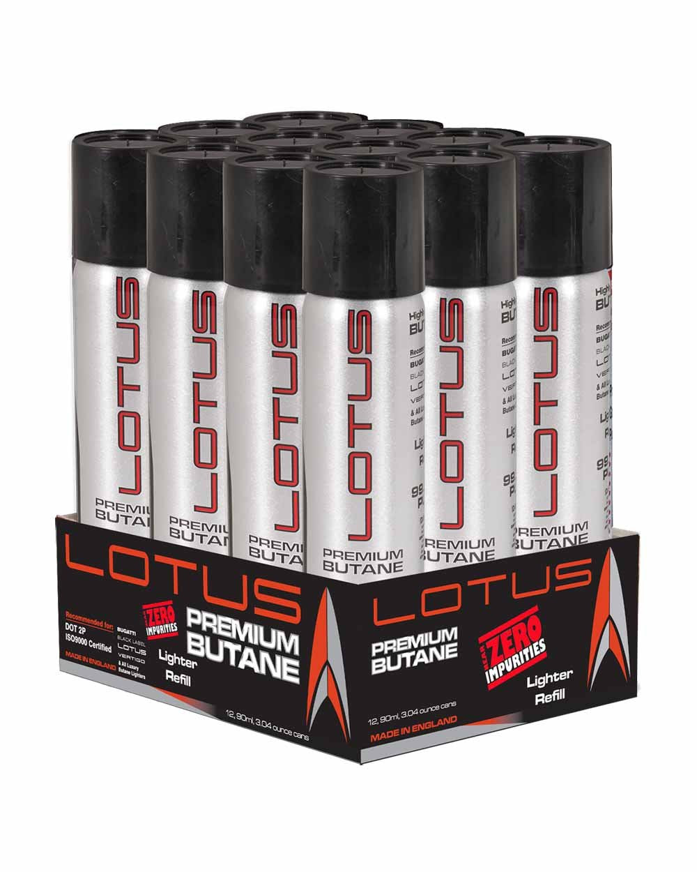 90 ml Butane Lighter Fuel Gas Refill 12 Pack N22168