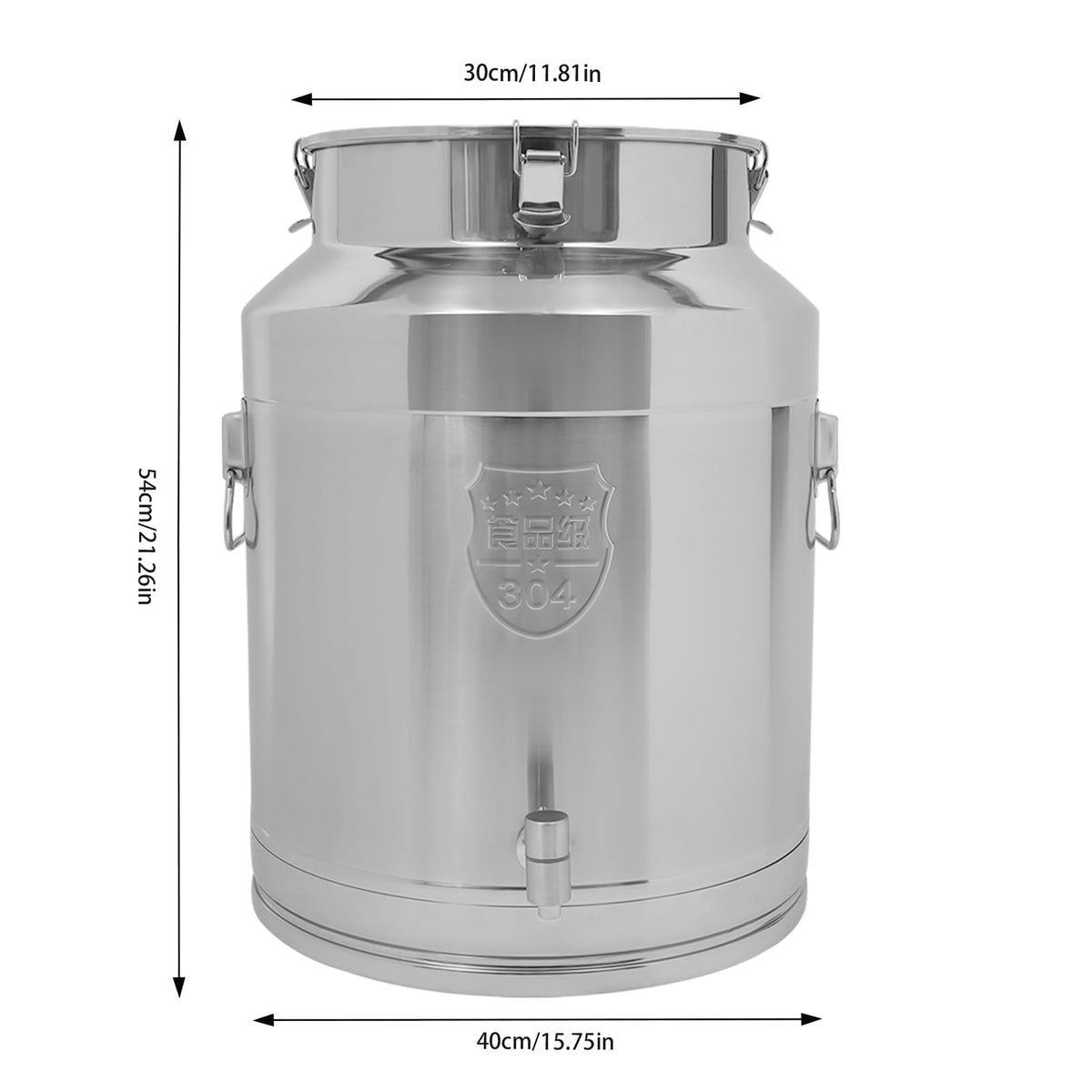 304 Stainless Steel Milk Can with Spigot G690