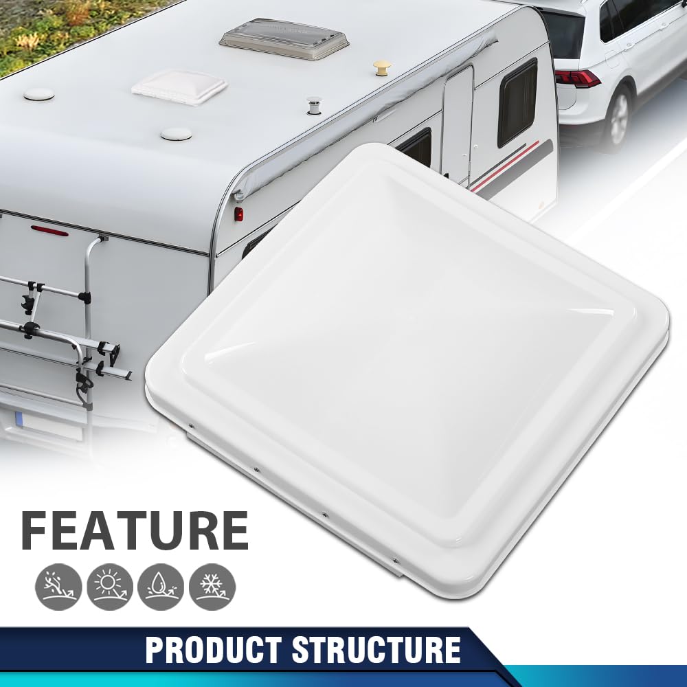 14" x 14" White Roof Vent Cover 2Pc J973835