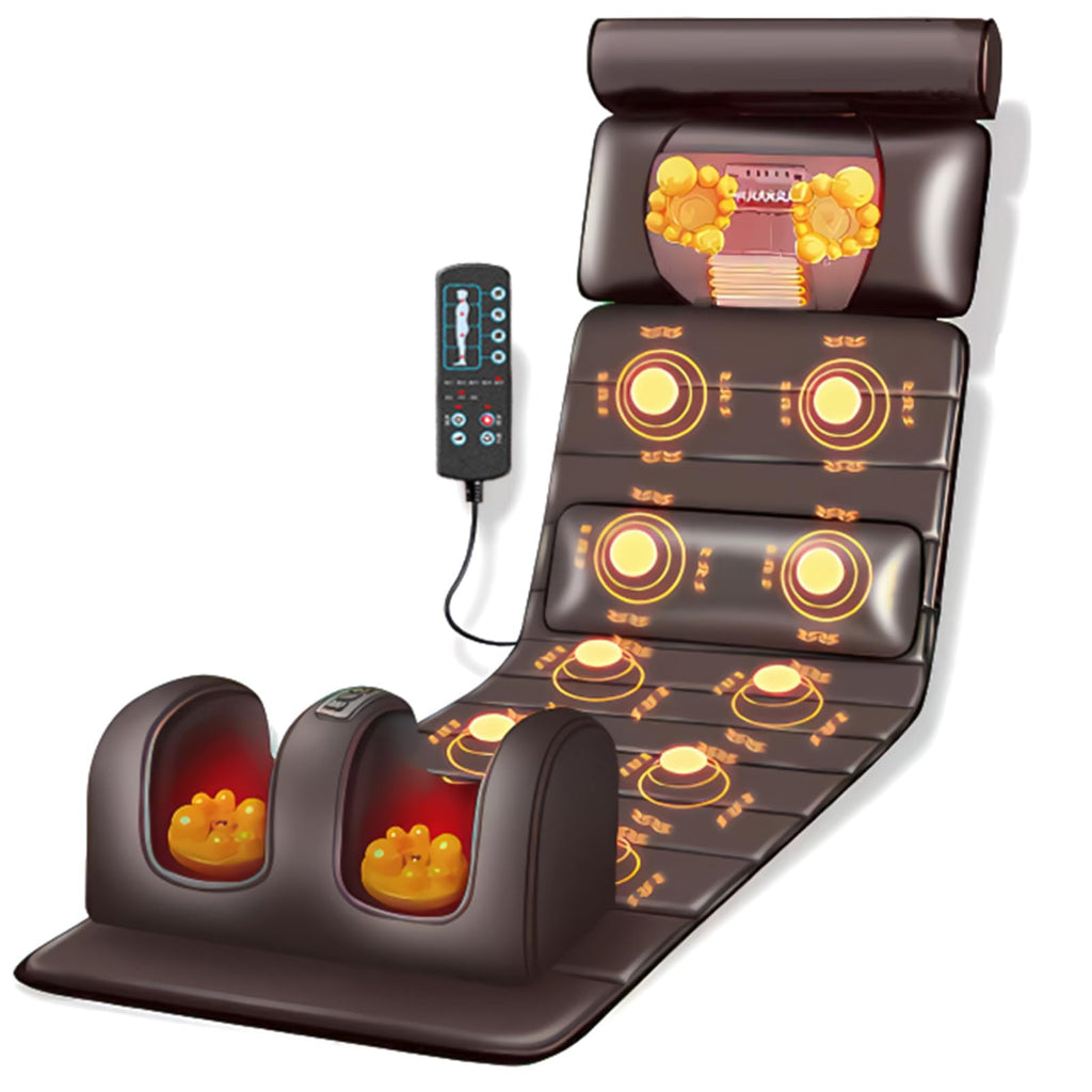 Vibration Massage Mat with Neck Headrest and Leg Foot Massagers G4528