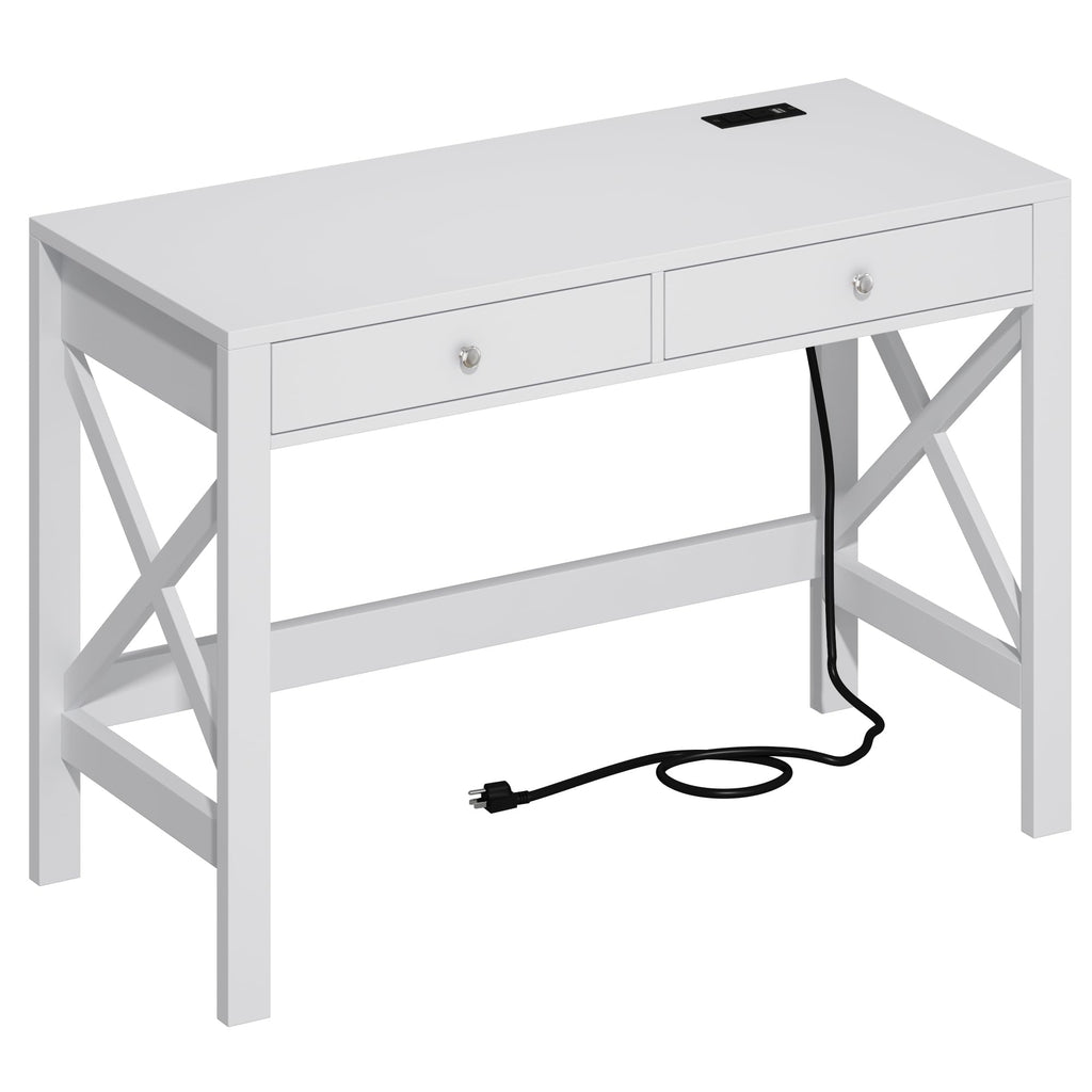 39.4 Inches Computer Desk with 2 Drawers E21974