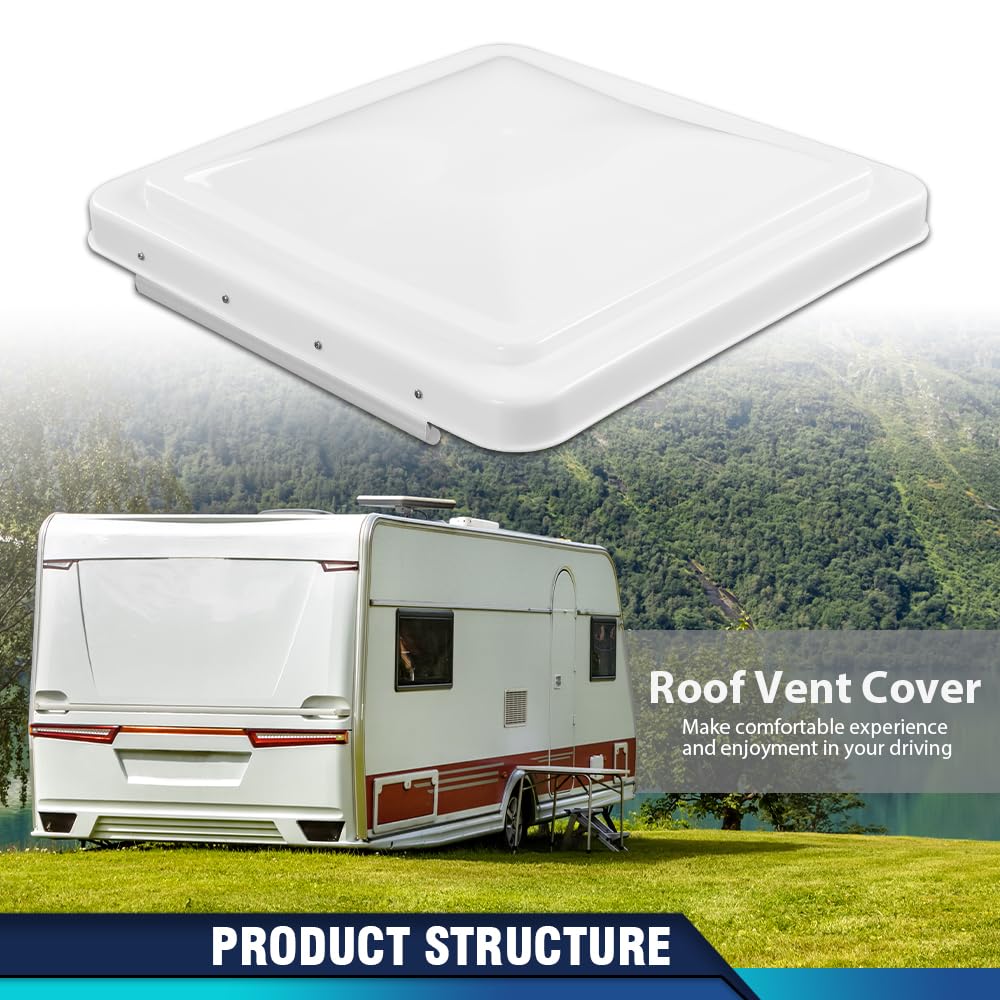 14" x 14" White Roof Vent Cover 2Pc J973835