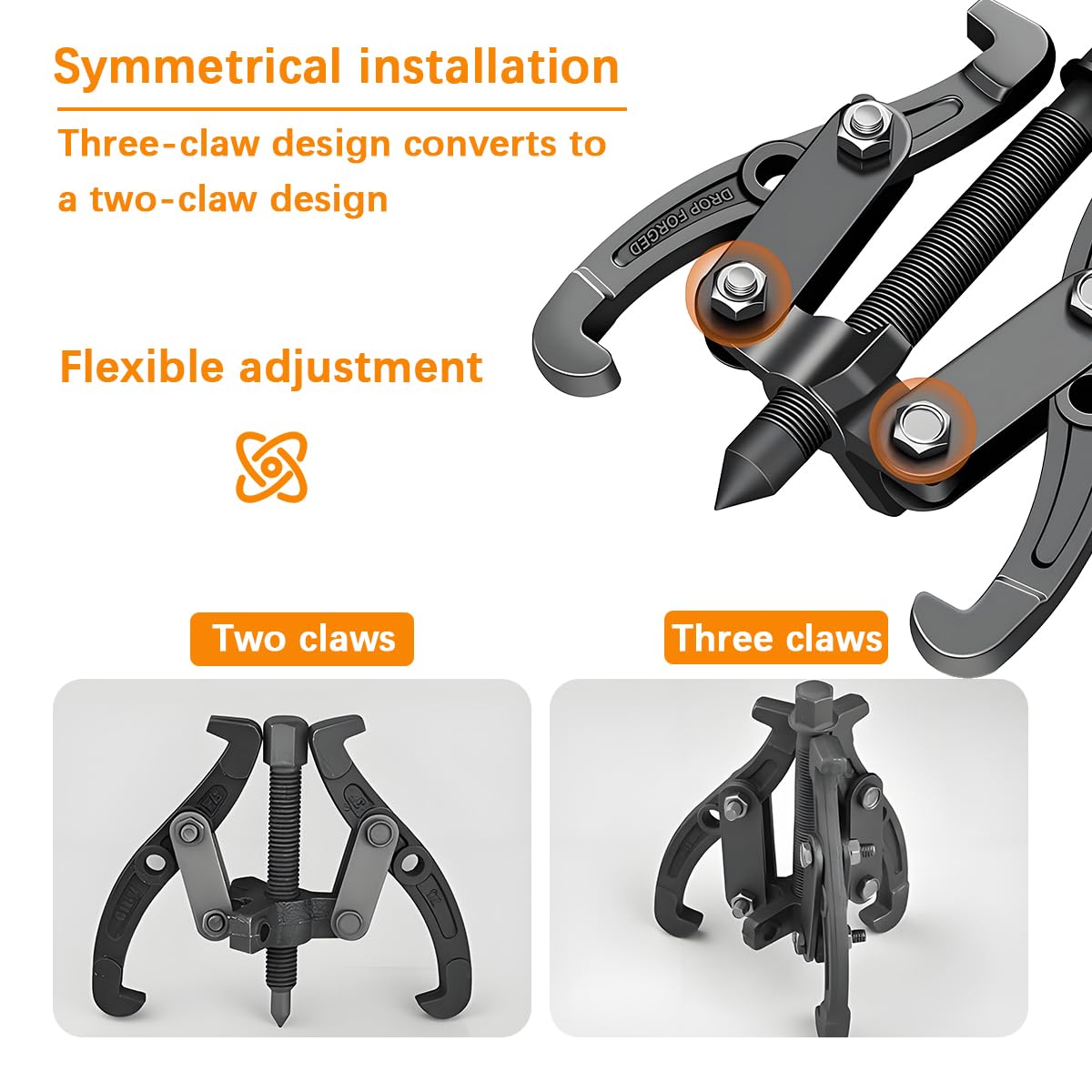 6 Inch Inner Bearing Puller with Reversible Jaws E13612