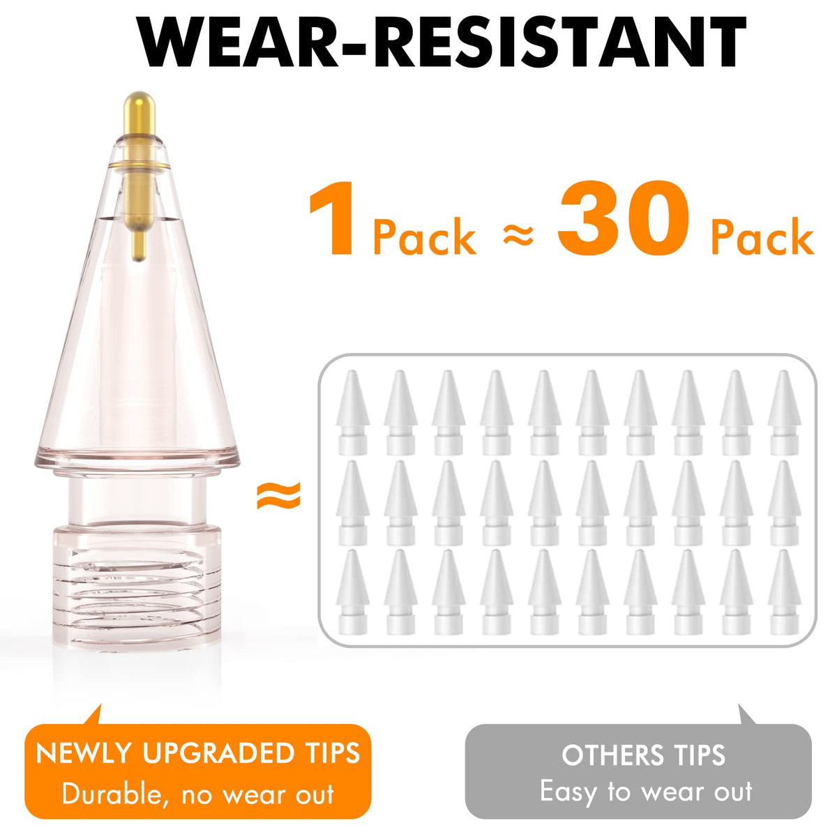 4 Pack Replacement Tips for Apple Pencil 1.95mm M56430