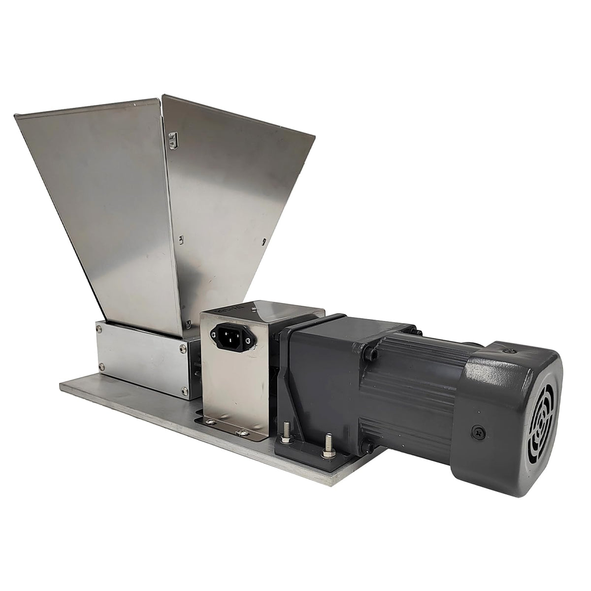 110V 60W 75RPM Stainless Steel Grain Mill with 4 Hopper and 2 Rollers B178