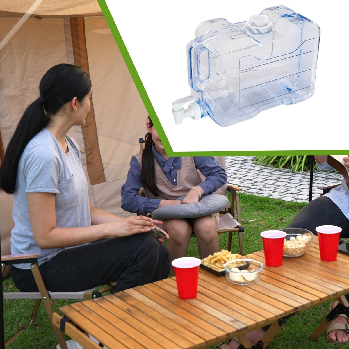 5.7L Portable Water Container with Lid and Handle N356415