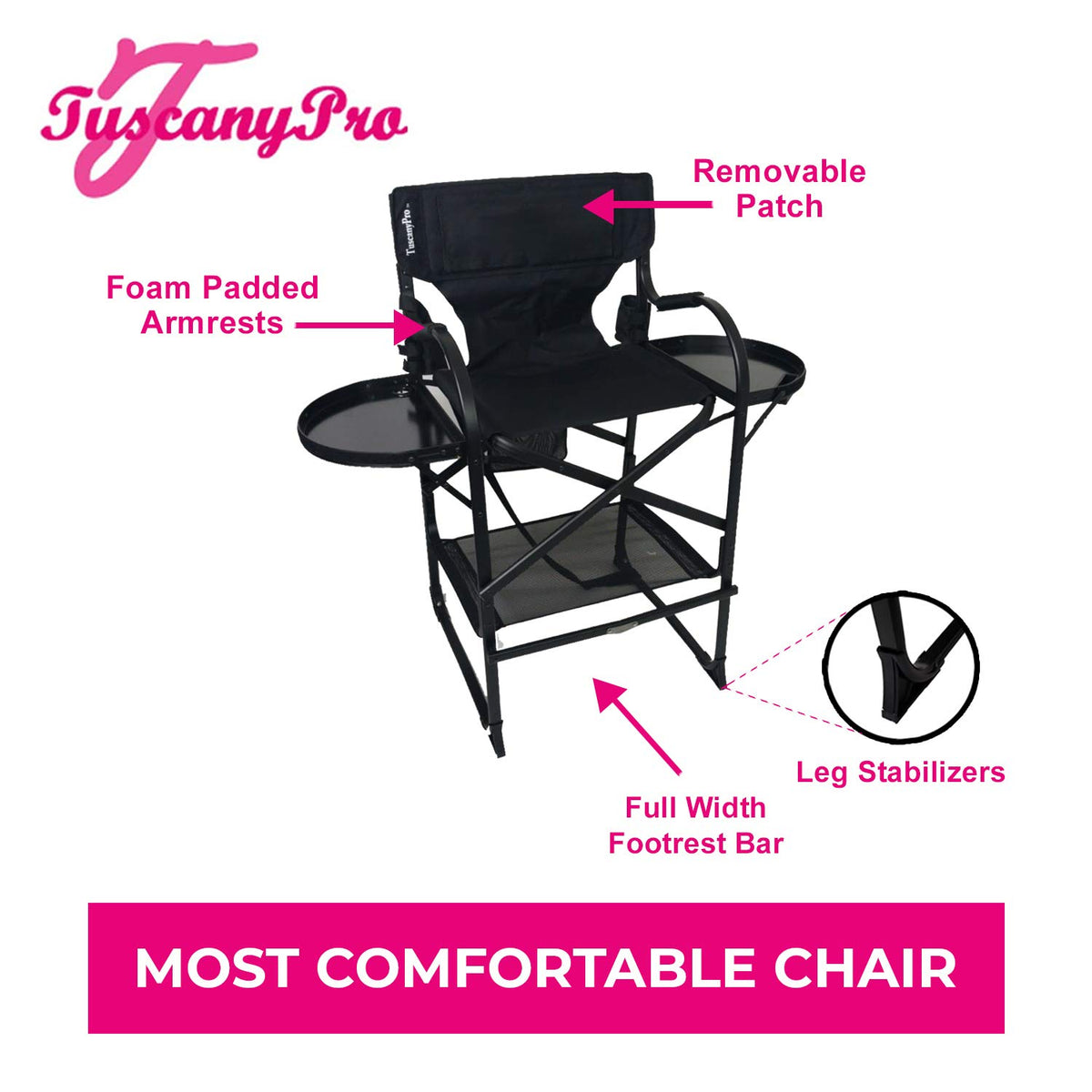 Heavy Duty Director Chair with Adjustable Seat Height M348