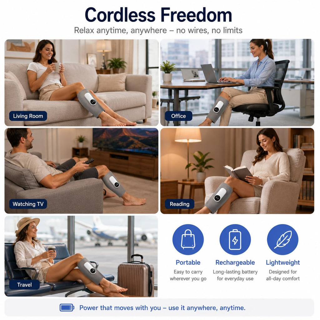 Cordless Air Massage Kneading Leg Massager T1901