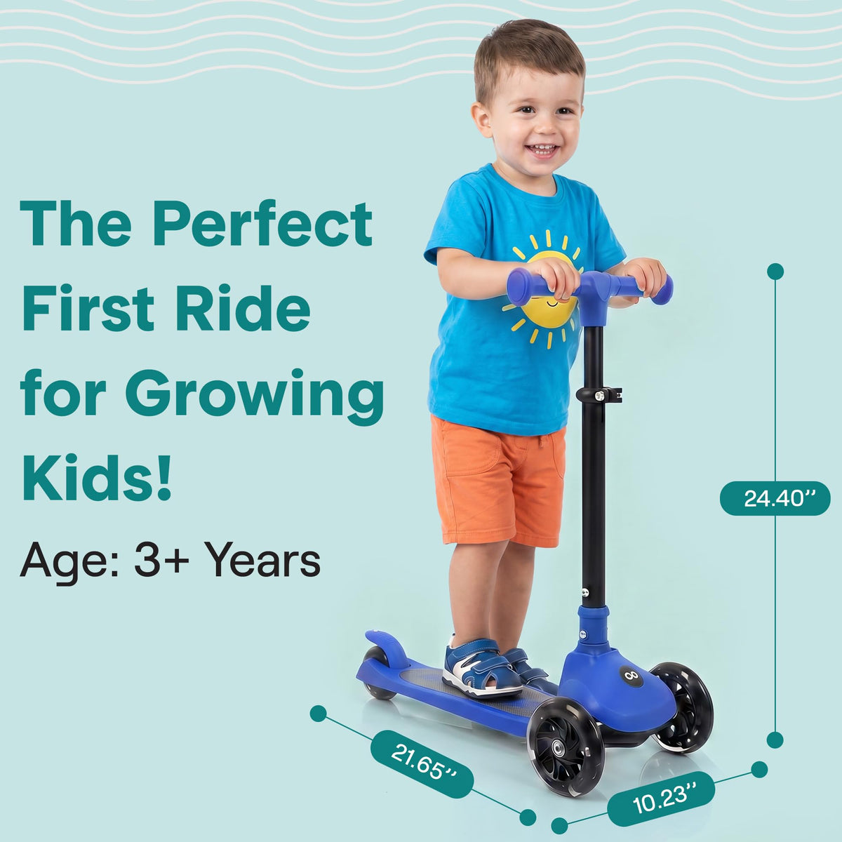3-Wheel Toddler Scooter with LED Wheels Q1848