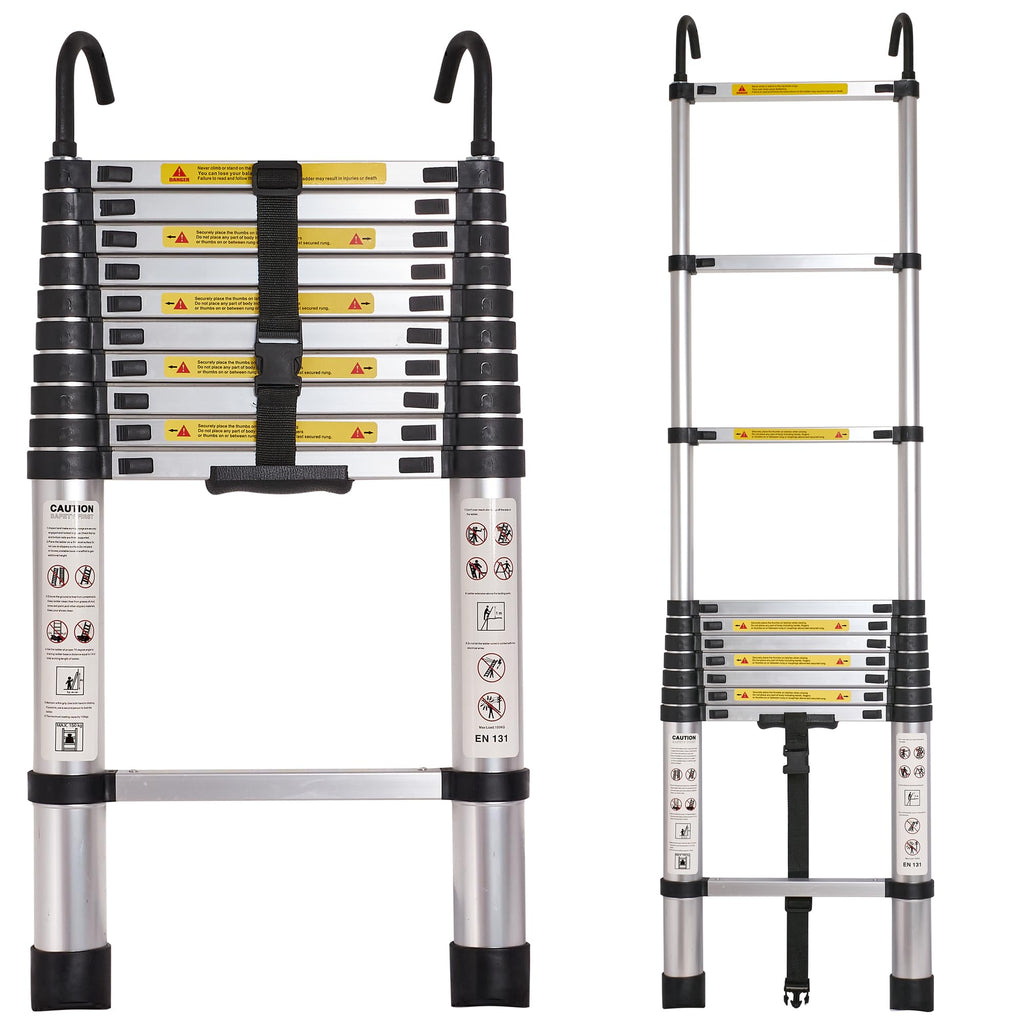 10.5FT Aluminum Telescoping Ladder B463