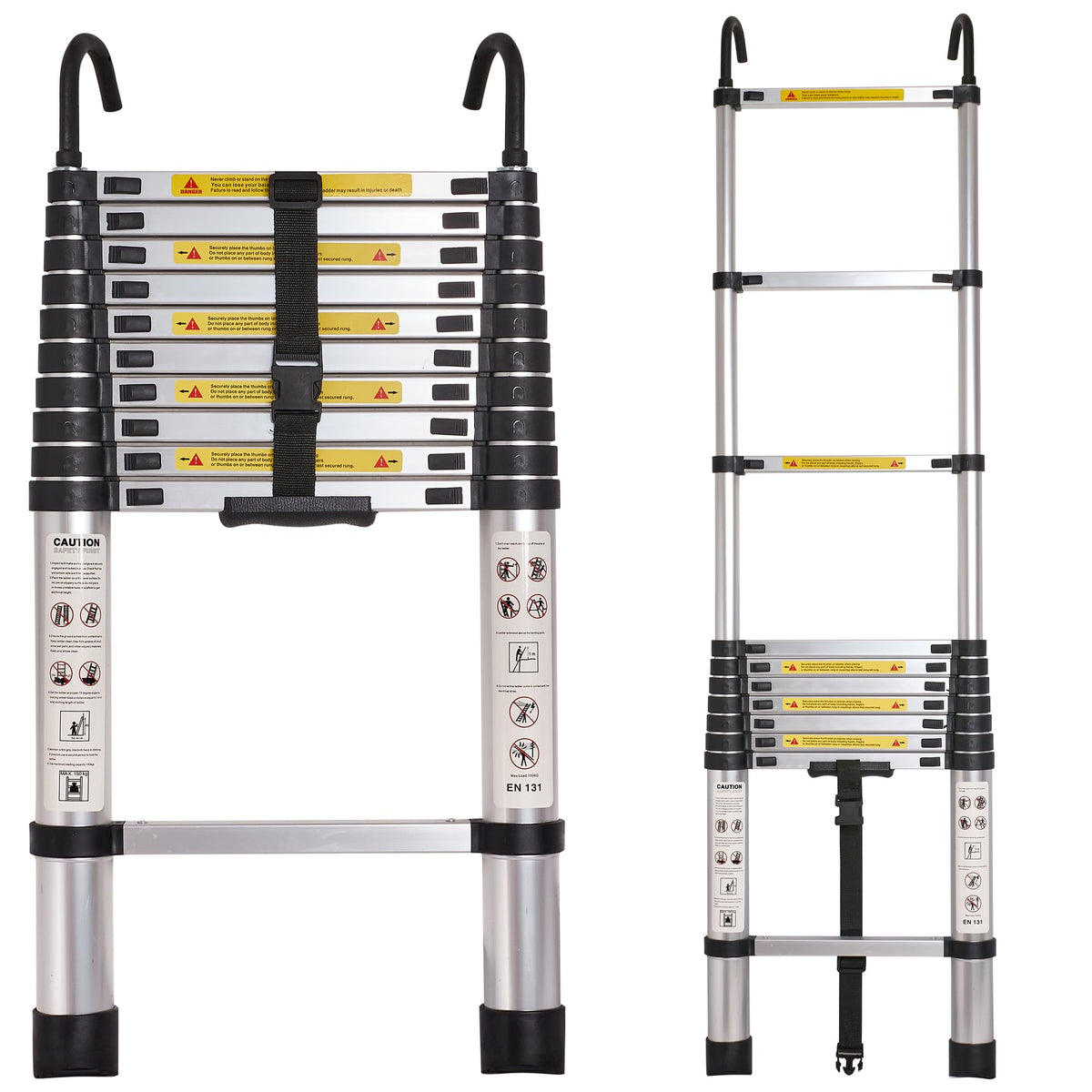 10.5FT Aluminum Telescoping Ladder B463