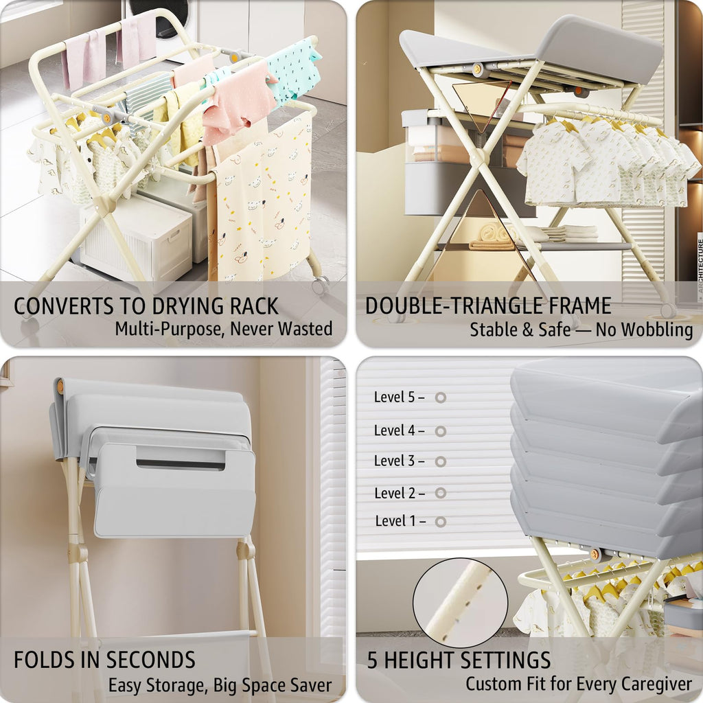 Portable Baby Changing Table with Wheels V4630