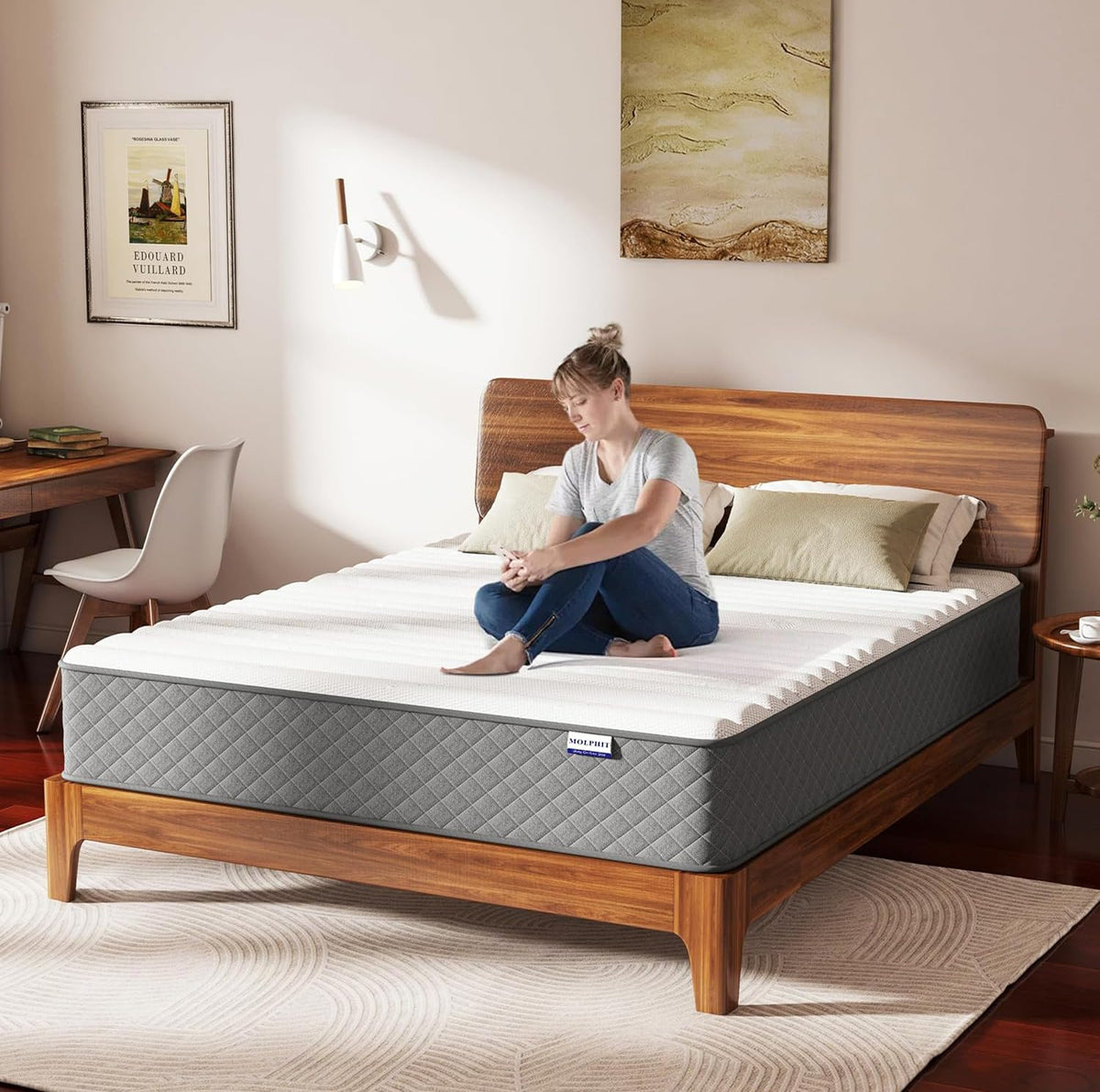 10 Inch Full Size Medium Firm Hybrid Mattress H293385