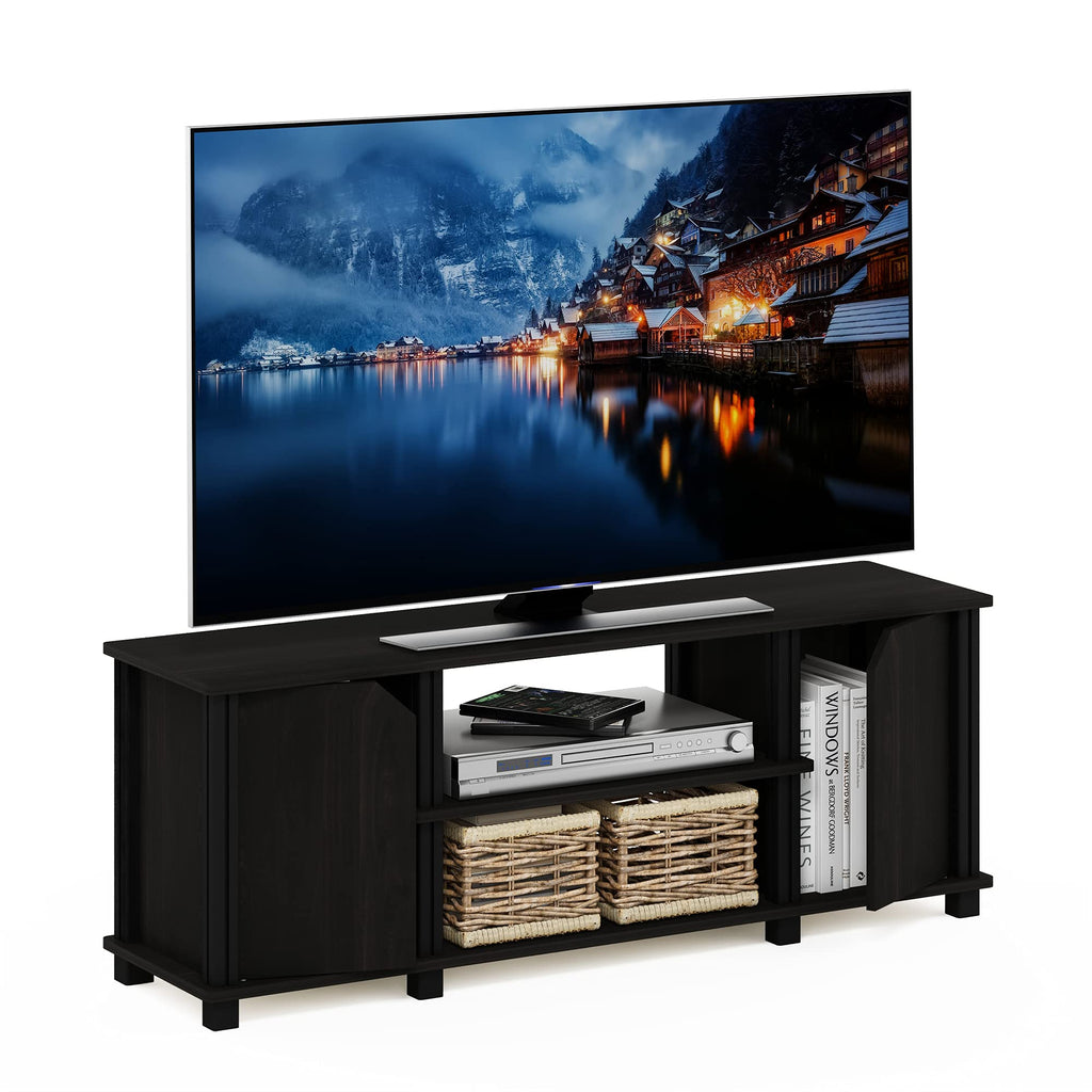3-Tier Open Shelf TV Stand with Cabinets N202