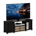 3-Tier Open Shelf TV Stand with Cabinets N202