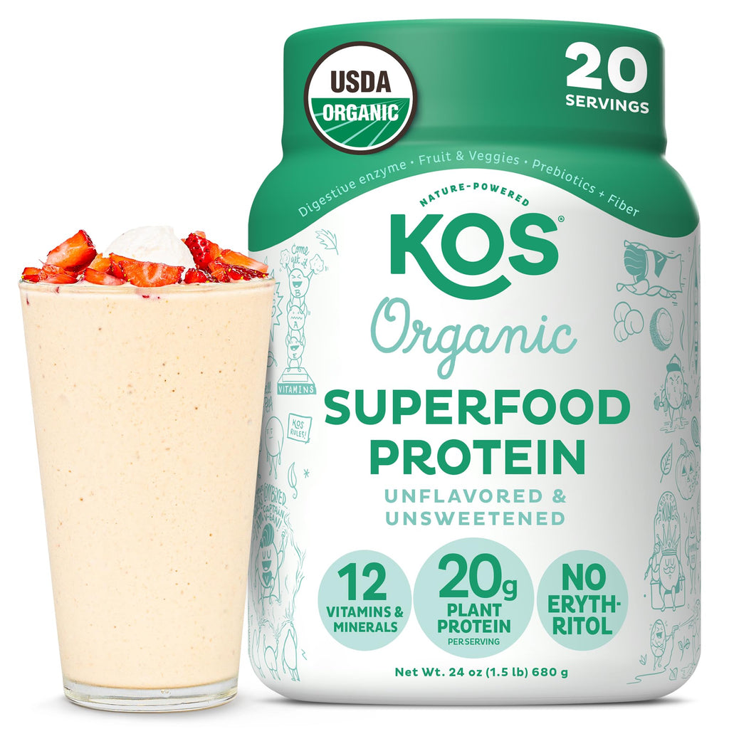 Vegan Protein Powder, Unflavored & Unsweetened Pea Protein Blend, 20 Servings C861